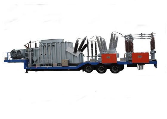 132kv는 이동할 수 있는 차량에 의하여 거치된 세미트레일러 변압기 변전소를 조립식으로 만들었습니다