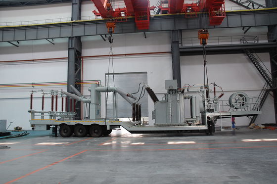 132kv는 거치된 이동할 수 있는 변압기 변전소 비상사태 차량을 조립식으로 만들었습니다